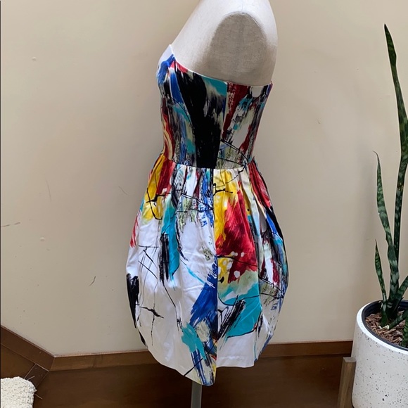 Multicolour Summer Strapless Dress - Picture 5 of 5